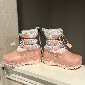 Member's Mark Girl's Pull On Insulated Snow Rain Winter Boots Kids Size 9/10